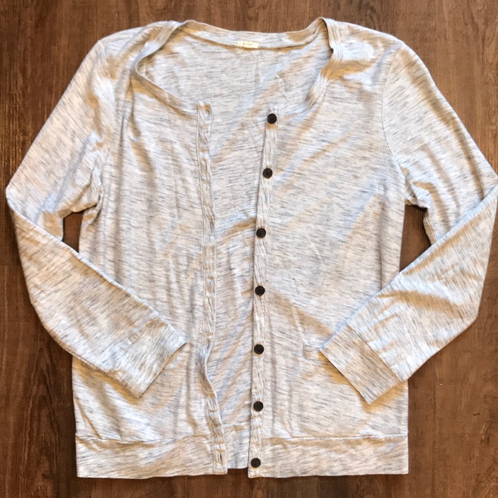 J Crew lightweight gray cardigan